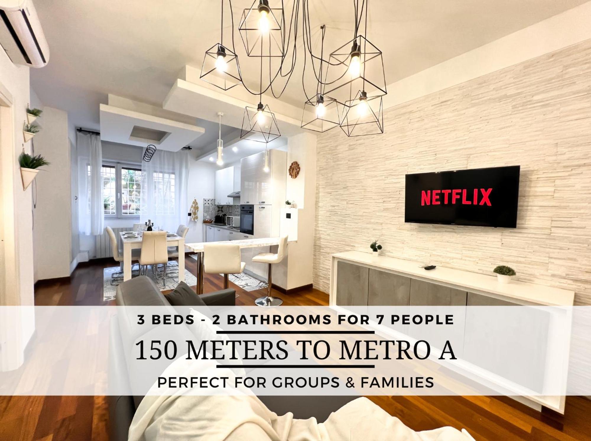 Unique House - 3 Bedrooms & 2 Bathrooms With 4 Beds - 100 Meters To The Metro A Rome Exterior photo